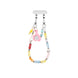 Colorful beaded clip with a heart-shaped charm 