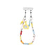 Colorful beaded bracelet with heart-shaped charm