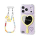 Phone case with heart design and colorful lanyard 