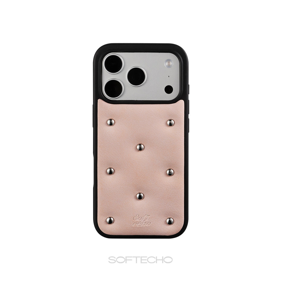 Phone case with studded design 