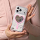 Phone case with heart mirror design 