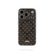 Phone case with blue polka dots on a white background