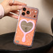 Phone case with heart-shaped mirror 