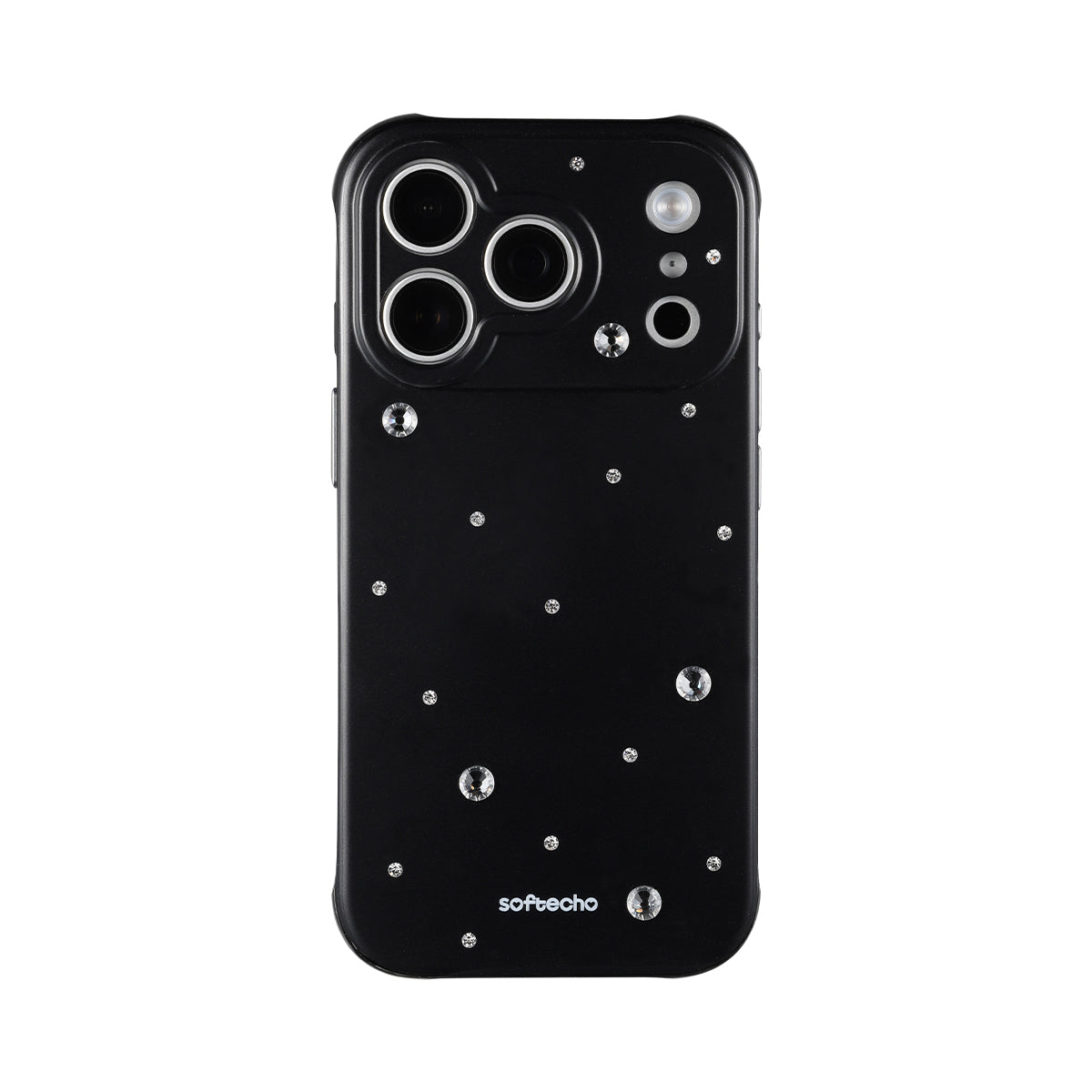 Black phone case with silver studs 
