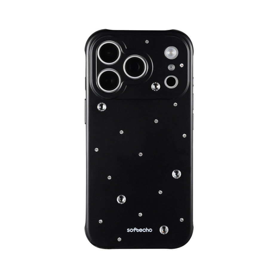 Black phone case with silver studs 